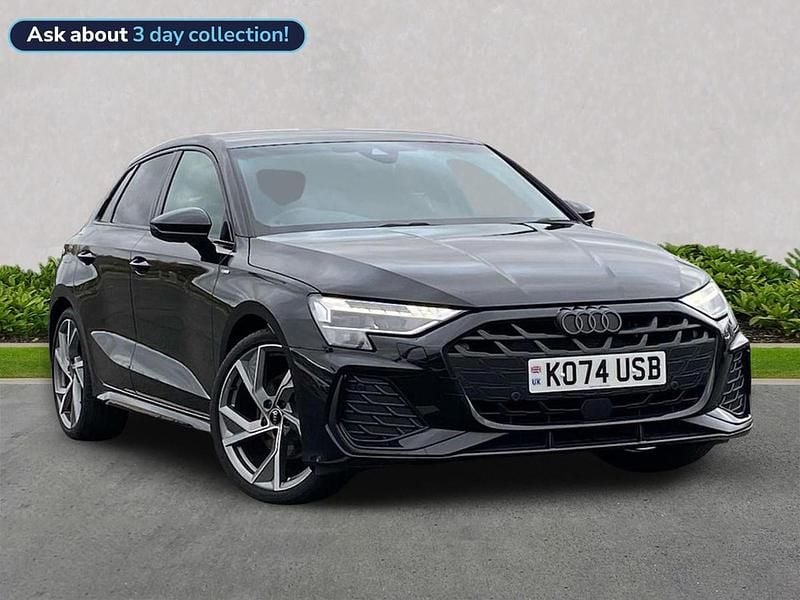 Black New 2025 Audi A3 Black Edition Hatchback | £30,392 (Fair price) - Image 1/4