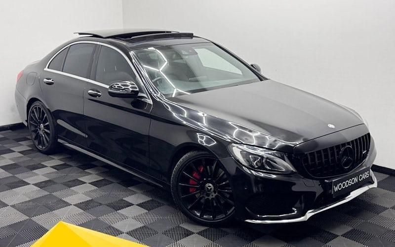 Black Used 2015 Mercedes C250 AMG Line Premium Plus Sedan | £15,000 (A bit pricey) - Image 1/2