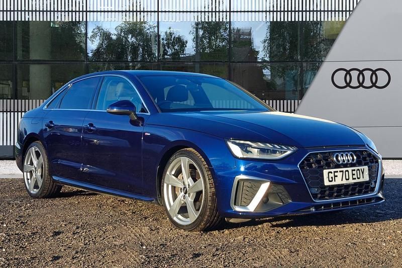 Blue Used 2020 Audi A4 S-Line Sedan | £19,790 (Fair price) - Image 1/4
