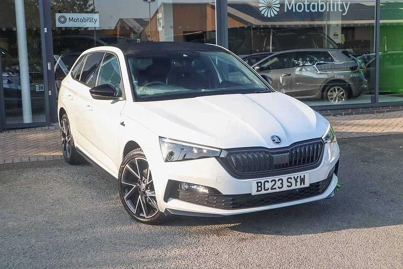Moon white metallic Used 2023 Skoda Scala Monte Carlo Hatchback | £18,247 (Fair price) - Image 1/4