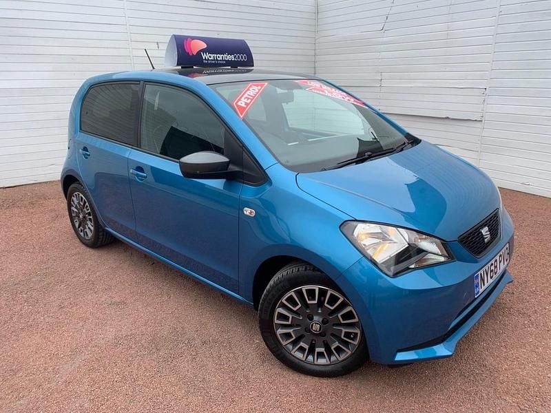 Used Seat Mii Design 60 HP (44 kW) 2019 Blue Hatchback