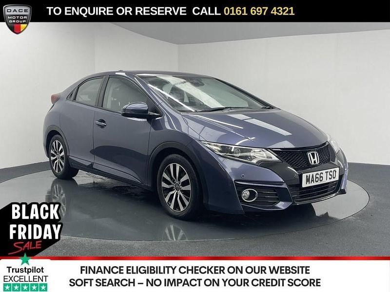 Blue Used 2016 Honda Civic SE Plus Hatchback | £8,440 (Good price) - Image 1/3