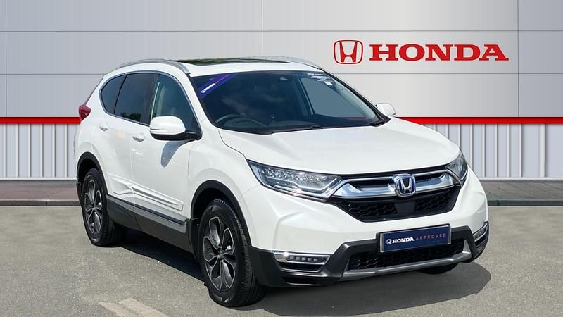 Platinum white pearl Used 2023 Honda CR-V Hybrid SUV | £29,641 (Fair price) - Image 1/3
