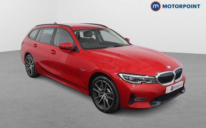 Red Used 2022 BMW 330e Sport Line Estate | £26,849 (Fair price) - Image 1/4