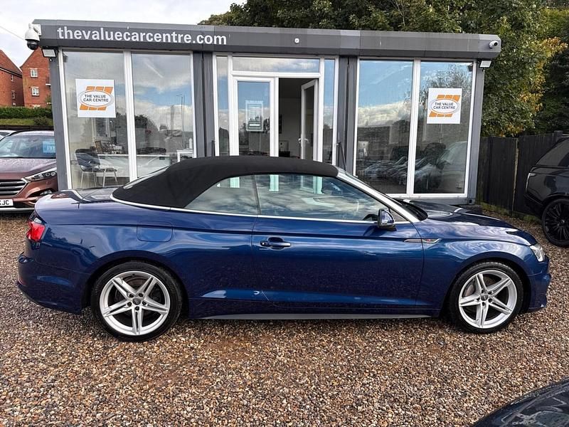 Used Audi A5 Cabriolet S-Line 190 HP (139 kW) 2017 Blue Cabriolet
