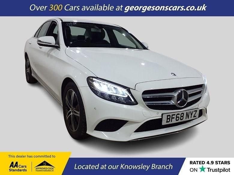 White Used 2018 Mercedes C200 Sedan | £15,950 (Fair price) - Image 1/4
