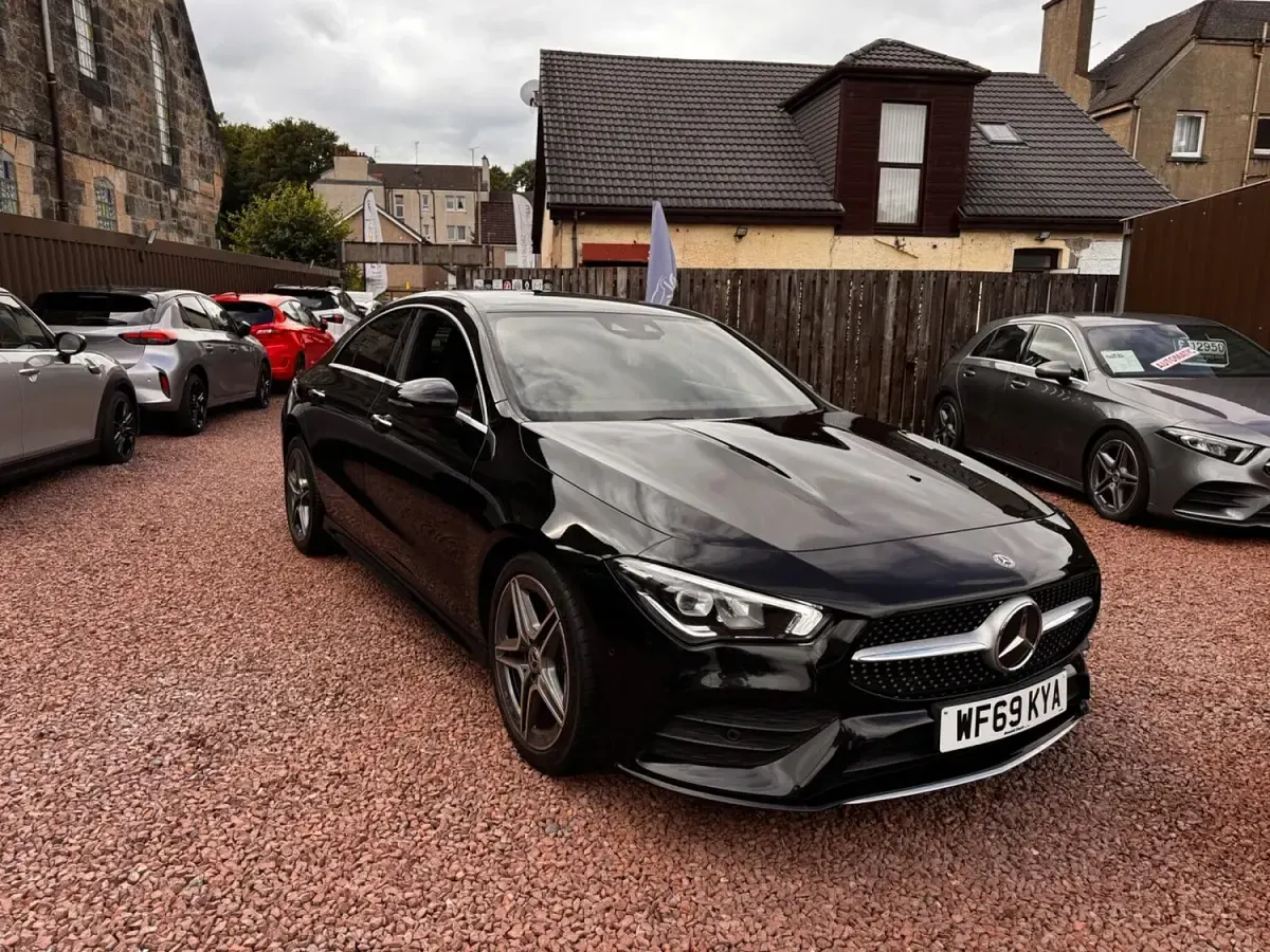 Used Mercedes CLA180 AMG Line Premium 136 HP (100 kW) 2019 Black Coupe