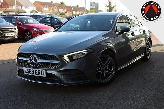 Used Mercedes A250 AMG line 224 HP (164 kW) 2018 Grey Hatchback