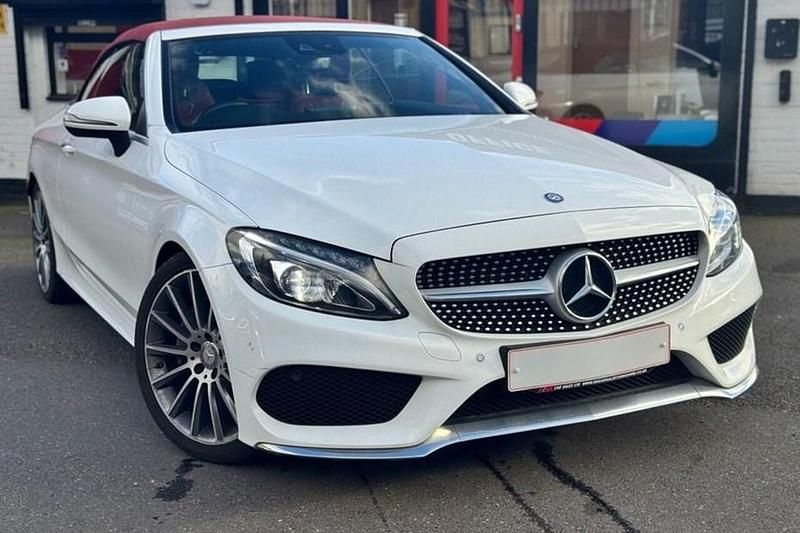 Used Mercedes C220 AMG line 170 HP (125 kW) 2017 White Cabriolet