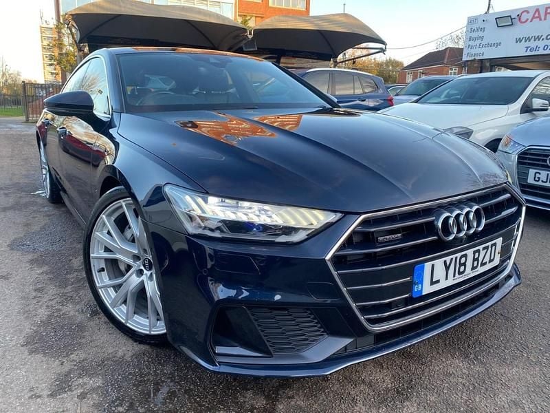 Blue Used 2018 Audi A7 Sportback S-Line Hatchback | £24,490 (Fair price) - Image 1/4
