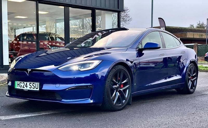 Used Tesla Model S Plaid 759 kW (1033 HP) 2024 Blue Hatchback