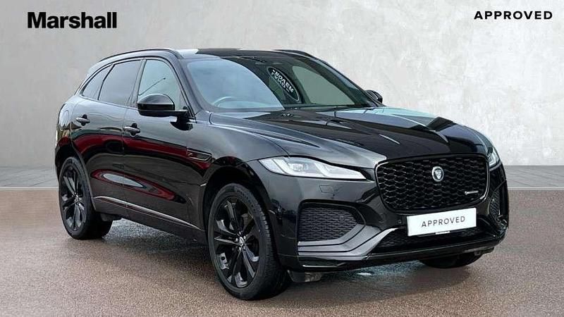 Metallic santorini black Used 2023 Jaguar F-Pace R-Dynamic SUV | £41,070 - Image 1/4
