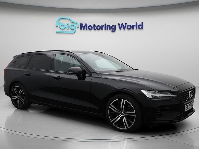 Black Used 2022 Volvo V60 R-Design Estate | £25,400 (Expensive) - Image 1/4