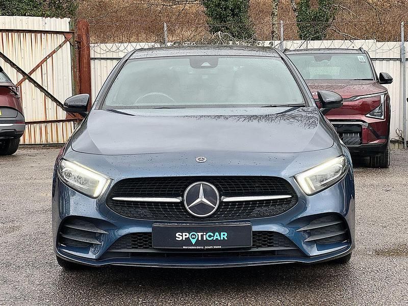 Used Mercedes A180 AMG line 134 HP (98 kW) 2022 Blue Hatchback