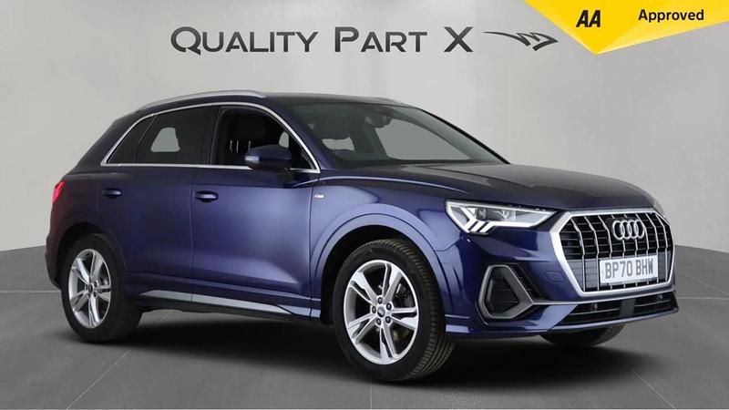 Blue Used 2021 Audi Q3 S-Line SUV | £18,375 (Good price) - Image 1/4