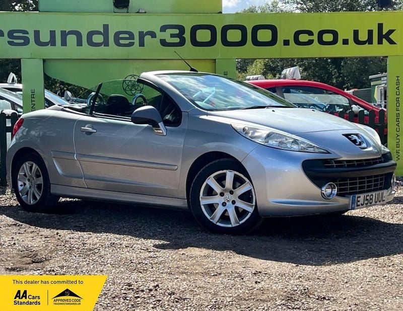Silver Used 2009 Peugeot 207 CC Sport Cabriolet | £1,850 (Fair price) - Image 1/4