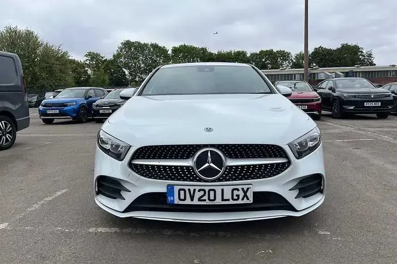 Used Mercedes A200 AMG line 163 HP (119 kW) 2020 White Hatchback