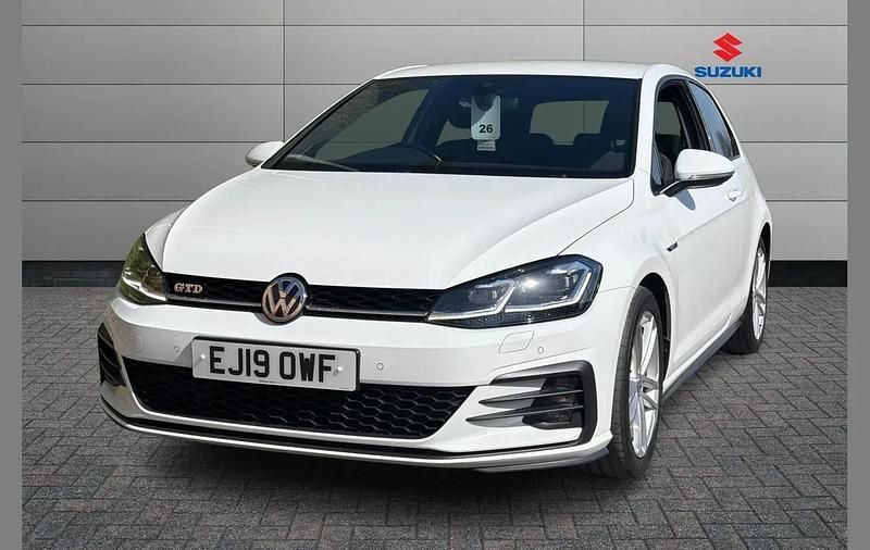 Used VW Golf VII GTD 180 HP (132 kW) 2019 White Hatchback