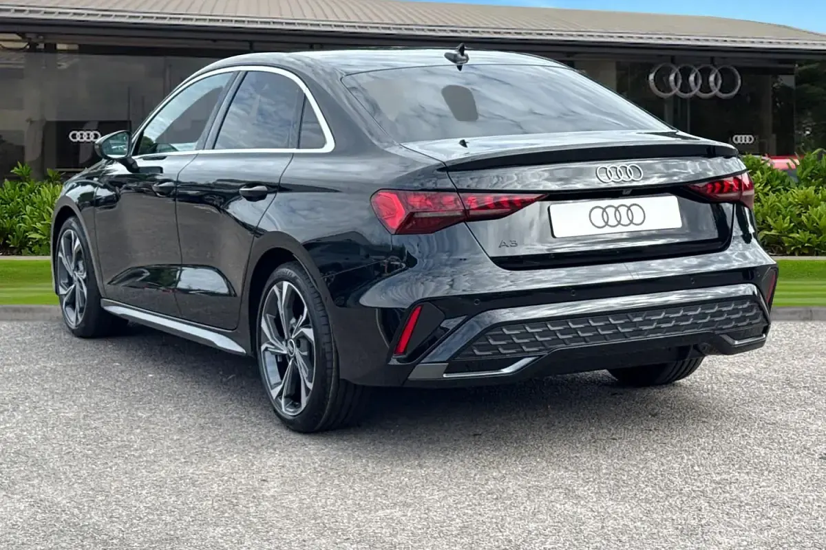 New Audi A3 S-Line 2026 Black Sedan