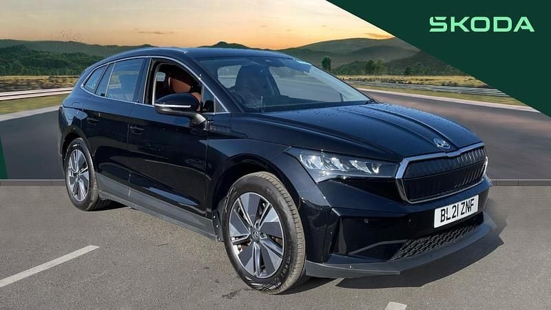 Black Used 2021 Skoda Enyaq iV ecoSuite SUV | £23,988 (A bit pricey) - Image 1/4