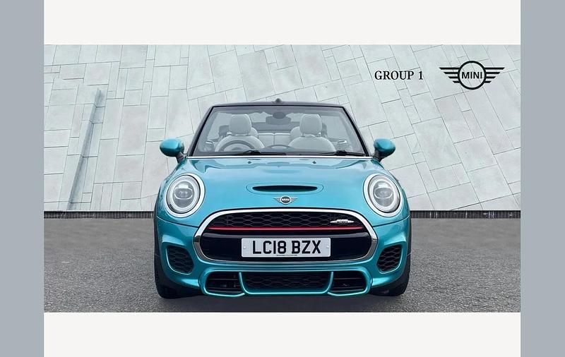 Used Mini John Cooper Works Cabriolet 231 HP (169 kW) 2018 Caribbean aqua metallic Cabriolet