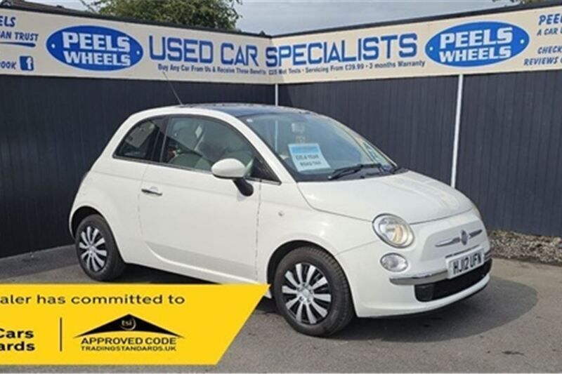 White Used 2012 Fiat 500 Lounge Hatchback | £2,975 (Fair price) - Image 1/4