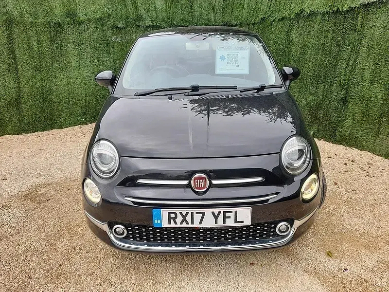 Used Fiat 500 Lounge 69 HP (50 kW) 2017 Black Hatchback