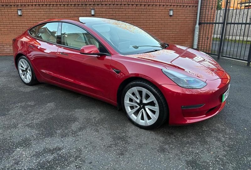 Used Tesla Model 3 Long Range AWD 77 kW (106 HP) 2020 Red Sedan