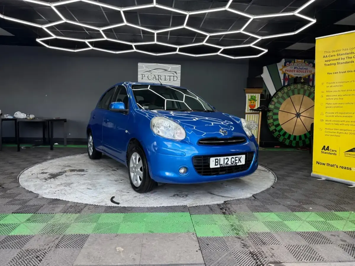Begagnad Nissan Micra Acenta 98 HK (72 kW) 2012 Blå Halvkombi