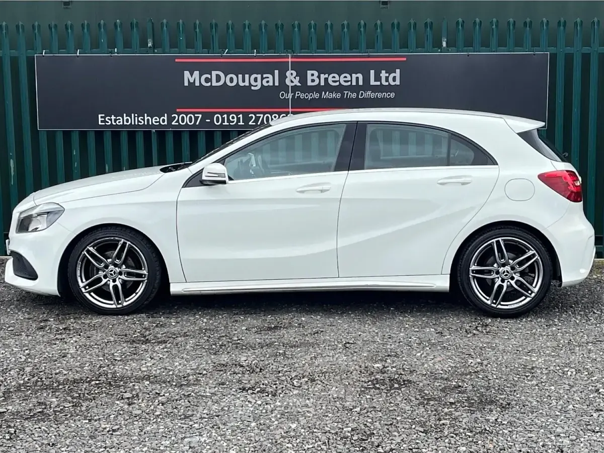 Used Mercedes A160 AMG line 102 HP (75 kW) 2017 White Hatchback