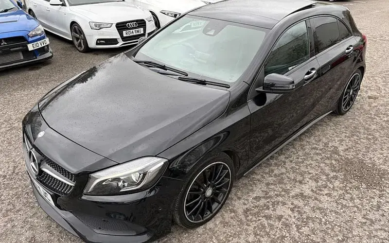 Used Mercedes A200 AMG Line Premium Plus 136 HP (100 kW) 2017 Black Hatchback