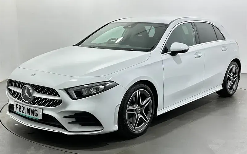 Used Mercedes A200 AMG line 163 HP (119 kW) 2020 White Hatchback