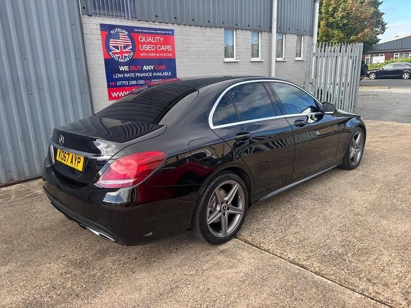 Black Used 2018 Mercedes C220 AMG line Sedan | £10,995 (Good price) - Image 1/4