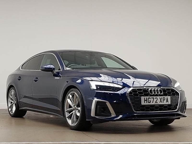 Blue Used 2023 Audi A5 S-Line Hatchback | £26,498 (Good price) - Image 1/4