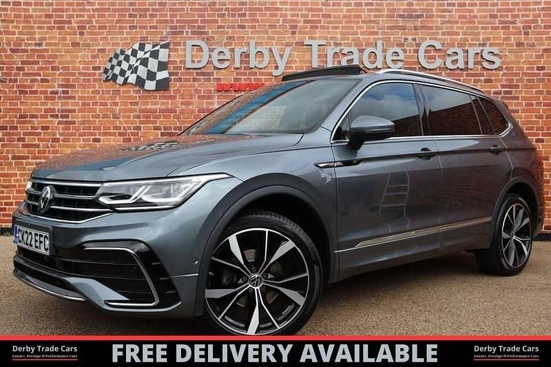 Grey Used 2022 VW Tiguan Allspace R-line SUV | £31,490 (A bit pricey) - Image 1/4