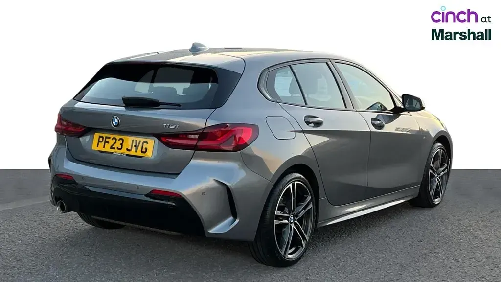 Used BMW 118 M Sport 136 HP (100 kW) 2023 Skyscraper grey metallic Hatchback