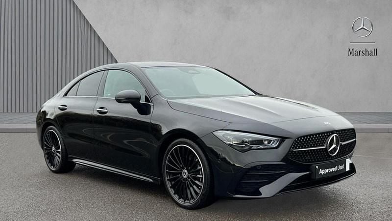 Cosmos black metallic Used 2025 Mercedes CLA220 AMG Line Premium Plus Sedan | £32,980 (A bit pricey) - Image 1/4