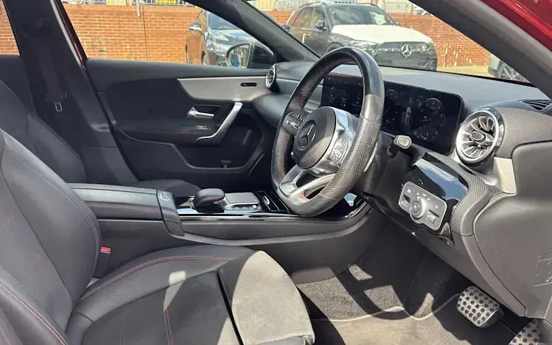 Used Mercedes A180 AMG line 136 HP (100 kW) 2022 Red Hatchback