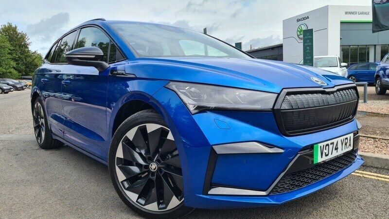 Blue New 2024 Skoda Enyaq iV SportlinePlus SUV | £39,995 (Fair price) - Image 1/4