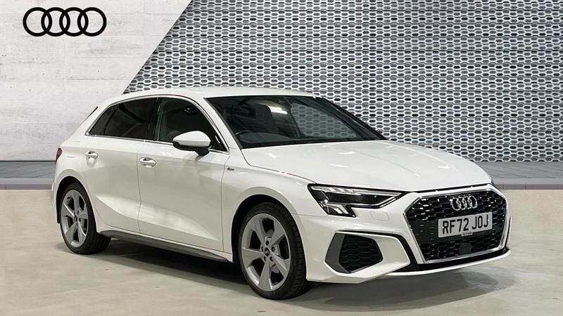 Used Audi A3 S-Line 150 HP (110 kW) 2022 White Sedan