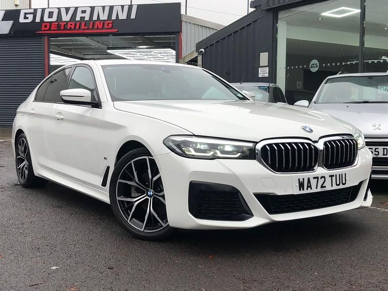 White Used 2022 BMW 520 M Sport Sedan | £22,995 (Fair price) - Image 1/4