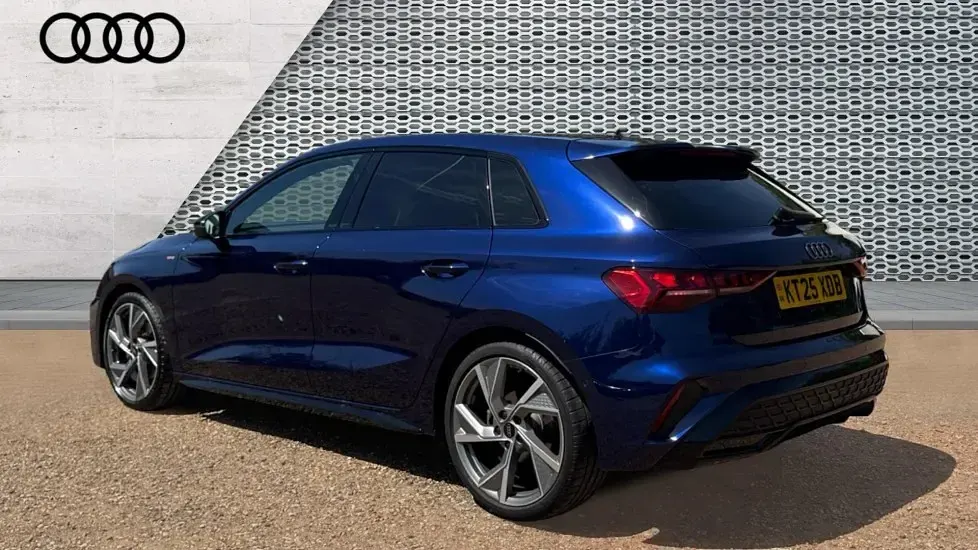 Used Audi A3 Black Edition 150 HP (110 kW) 2025 Blue Hatchback
