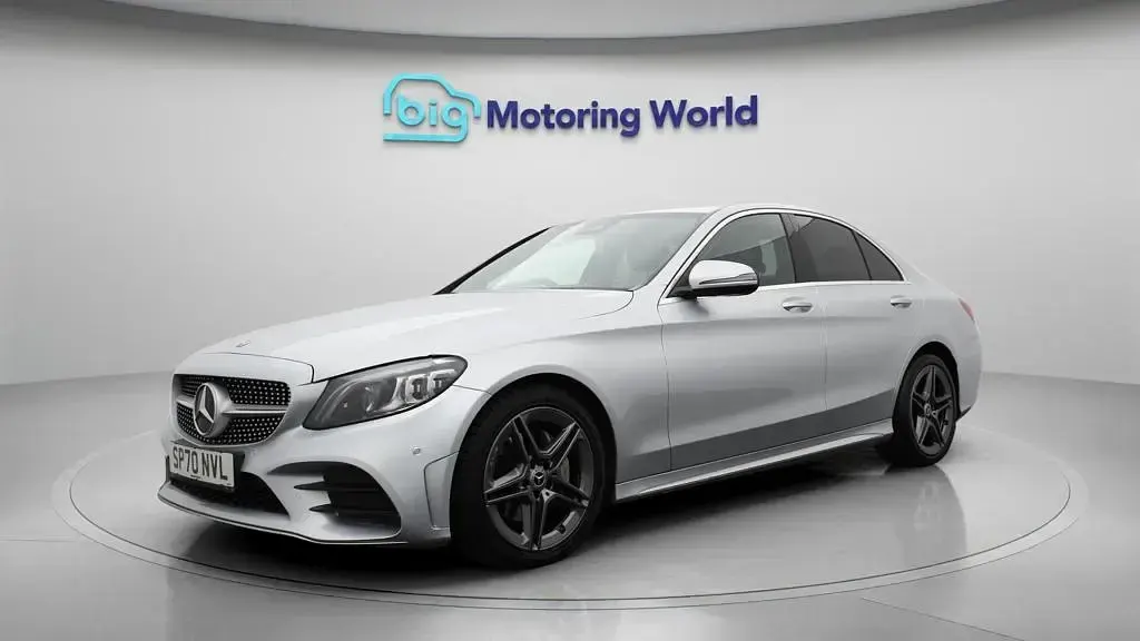 Used Mercedes C220 AMG line 194 HP (142 kW) 2019 Silver Sedan
