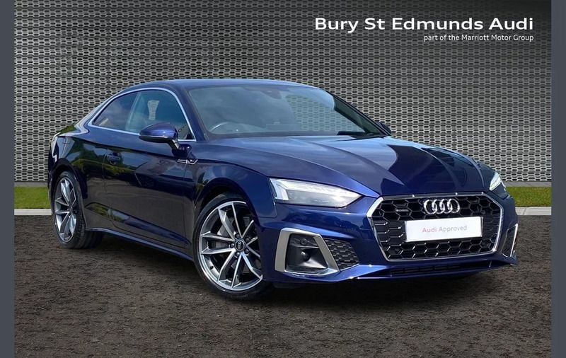 Blue Used 2022 Audi A5 S-Line Coupe | £27,275 (Fair price) - Image 1/4