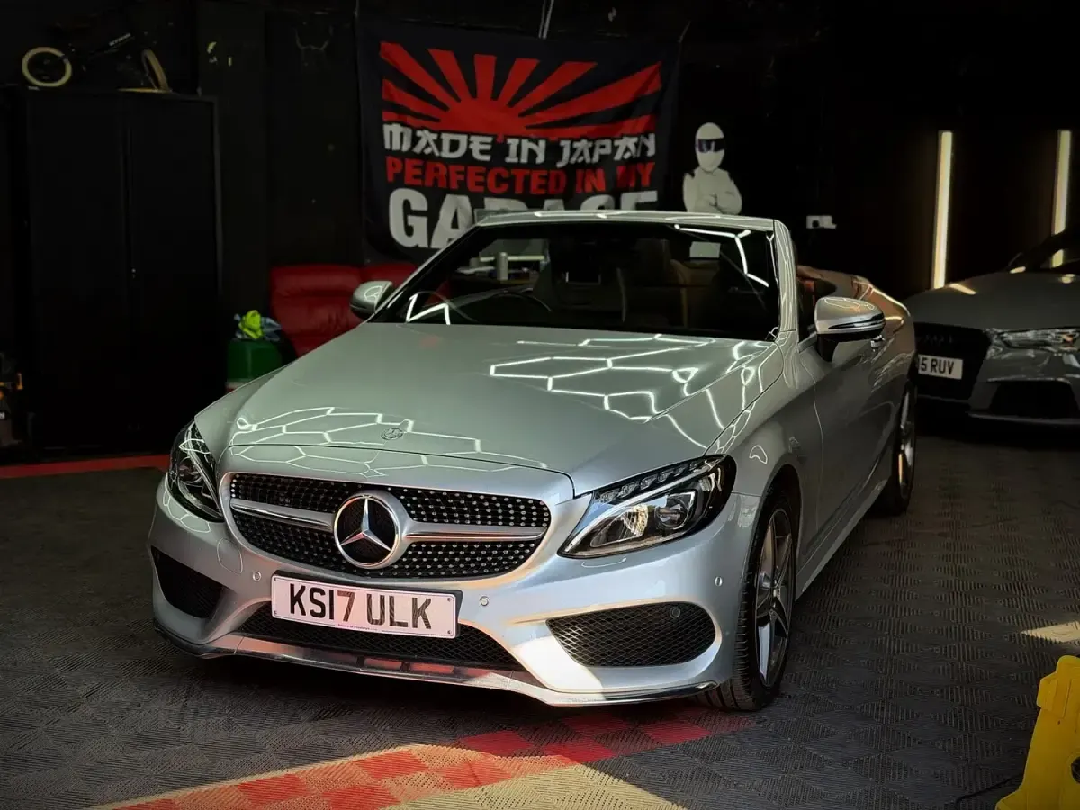Used Mercedes C220 AMG line 2017 Silver Cabriolet