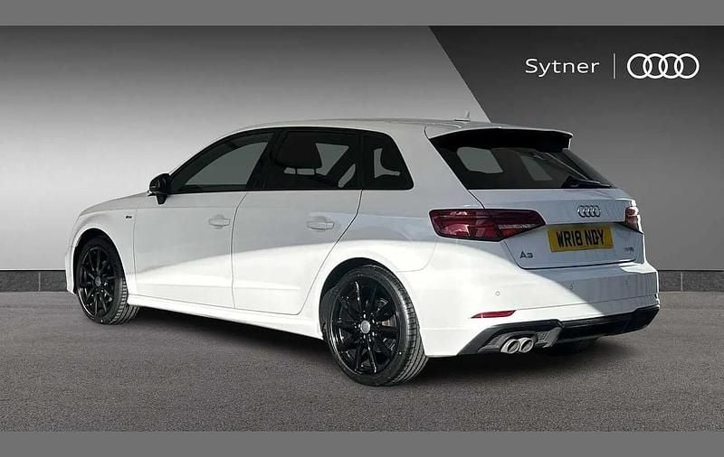 Used Audi A3 Black Edition 150 HP (110 kW) 2018 White Sedan