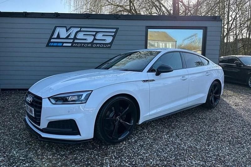 Used Audi A5 Sportback Black Edition 150 HP (110 kW) 2019 White Hatchback