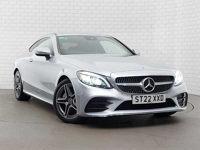 Used Mercedes C200 AMG line 184 HP (135 kW) 2022 Silver Coupe