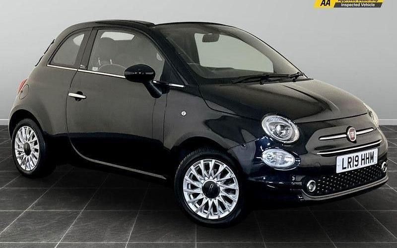 Black Used 2019 Fiat 500C Lounge Cabriolet | £8,395 (Fair price) - Image 1/2