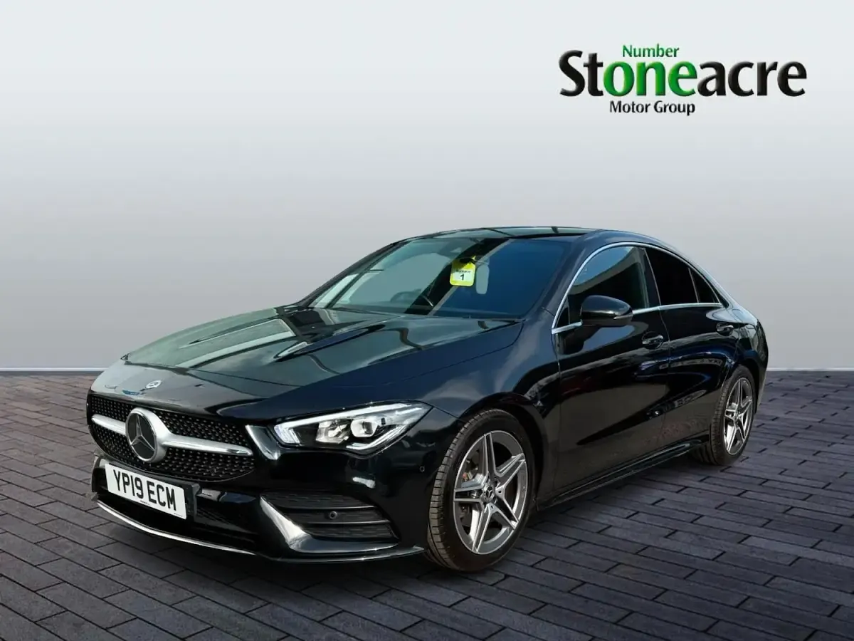 Used Mercedes CLA180 AMG line 136 HP (100 kW) 2019 Black Coupe